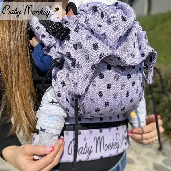 BABY MONKEY Pois Purple – Regolo Mochila Ergonómica